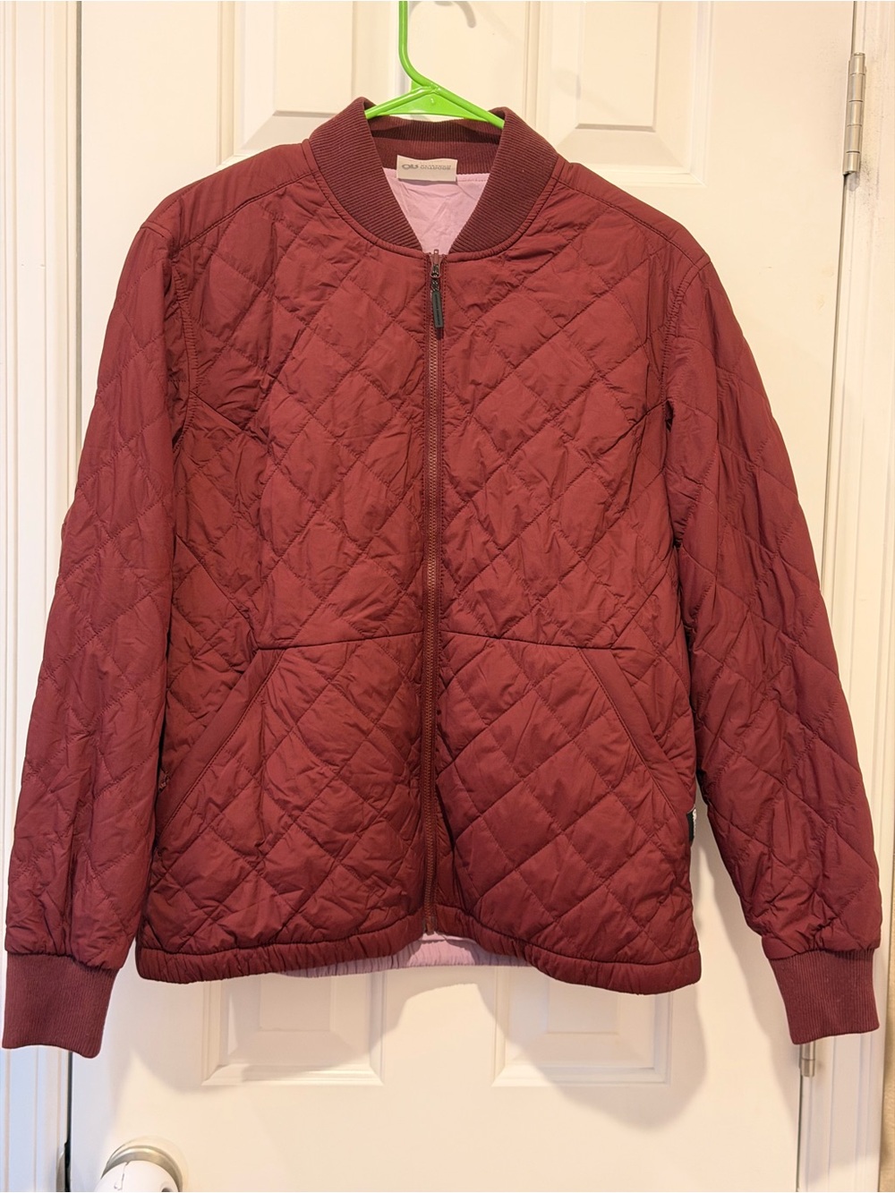 Outdoor Research Quilted Bomber Jacket in Burgundy
